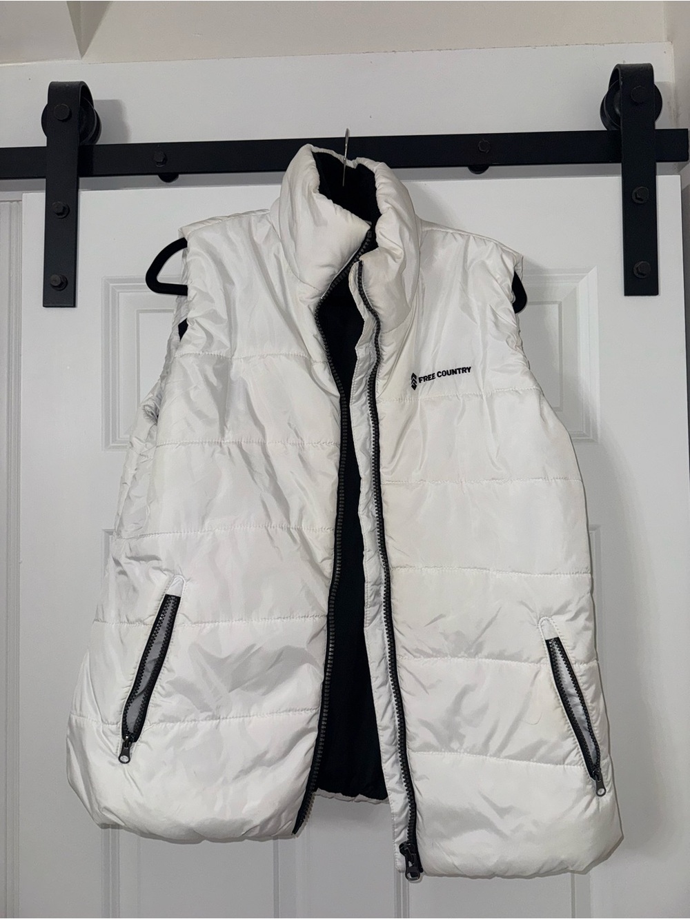 Free Country Black Jacket with White Trim (2 small stains)